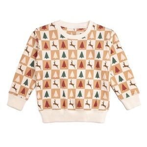 Sweet Wink CABIN CHRISTMAS SWEATSHIRT - NATURAL